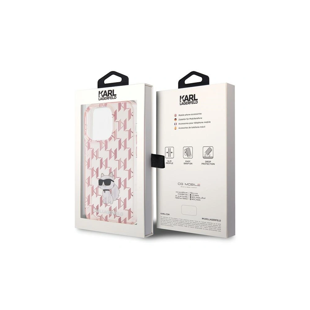 Hurtownia GSM - Case Karl Lagerfeld KLHCP15XHNCMKLP Apple iPhone 15 Pro Max Hardcase Monogram Choupette rosa/pink - KLD1668 - {ean13} - Hurt