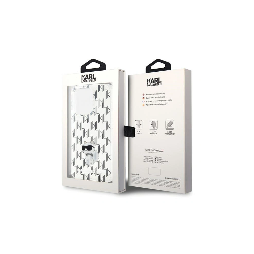 Wholesale Karl Lagerfeld KLHCP15XHNCMKLT Apple iPhone 15 Pro Max hardcase Monogram Choupette transparent - KLD1669 - {ean13} - Hurt