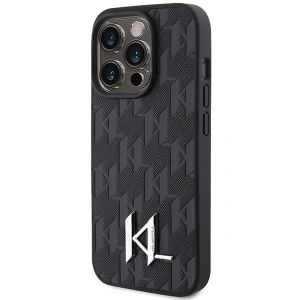 Hurtownia GSM - Case Karl Lagerfeld KLHCP15XPKLPKLK Apple iPhone 15 Pro Max Hardcase Leder Monogram Heißpräge Metalllogo schwarz/black - KLD1671 - {ean13} - Hurt