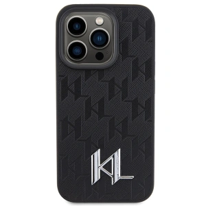 Hurtownia GSM - Case Karl Lagerfeld KLHCP15XPKLPKLK Apple iPhone 15 Pro Max Hardcase Leder Monogram Heißpräge Metalllogo schwarz/black - KLD1671 - {ean13} - Hurt