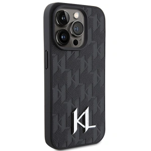 Hurtownia GSM - Case Karl Lagerfeld KLHCP15XPKLPKLK Apple iPhone 15 Pro Max Hardcase Leder Monogram Heißpräge Metalllogo schwarz/black - KLD1671 - {ean13} - Hurt