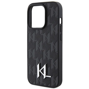 Hurtownia GSM - Case Karl Lagerfeld KLHCP15XPKLPKLK Apple iPhone 15 Pro Max Hardcase Leder Monogram Heißpräge Metalllogo schwarz/black - KLD1671 - {ean13} - Hurt