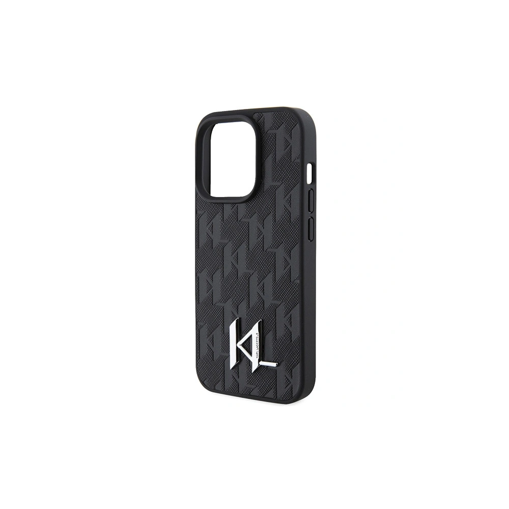 Hurtownia GSM - Case Karl Lagerfeld KLHCP15XPKLPKLK Apple iPhone 15 Pro Max Hardcase Leder Monogram Heißpräge Metalllogo schwarz/black - KLD1671 - {ean13} - Hurt
