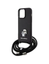 Hurtownia GSM - Etui Karl Lagerfeld KLHCP15XSAKCPSK Apple iPhone 15 Pro Max hardcase Crossbody Saffiano Metal Pin Karl & Choupette negru/black - KLD1672 - {ean13} - Hurt
