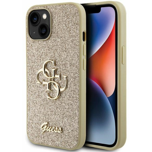 Hurtownia Guess - 3666339147785 - GUE2838 - Etui Guess GUHCP15SHG4SGD Apple iPhone 15 hardcase Glitter Script Big 4G złoty/gold - B2B homescreen
