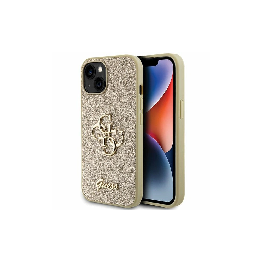 Hurtownia GSM - Etui Guess GUHCP15SHG4SGD Apple iPhone 15 hardcase Glitter Script Big 4G aurie/gold - GUE2838 - {ean13} - Hurt