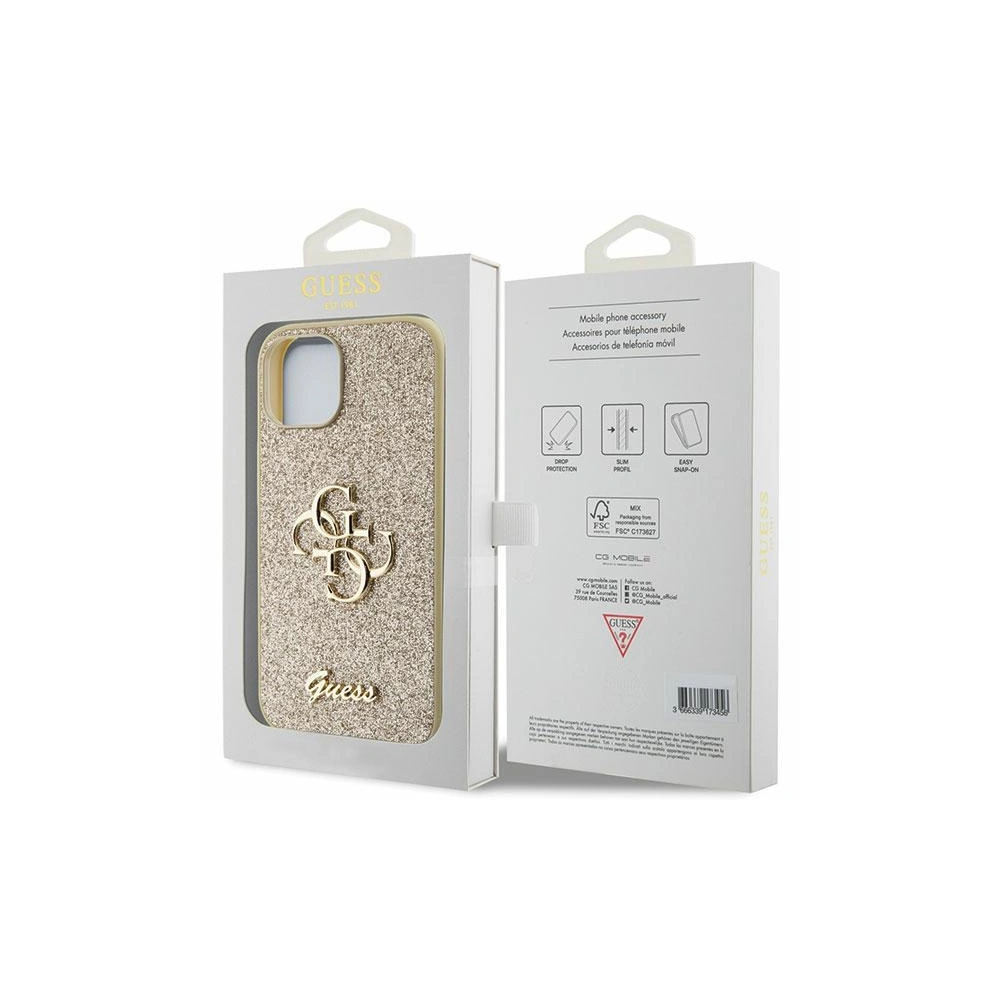 Hurtownia GSM - Etui Guess GUHCP15SHG4SGD Apple iPhone 15 hardcase Glitter Script Big 4G aurie/gold - GUE2838 - {ean13} - Hurt