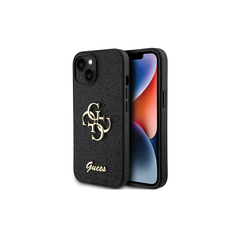 Hurtownia GSM - Etui Guess GUHCP15SHG4SGK Apple iPhone 15 hardcase Glitter Script Big 4G czarny/black - GUE2839 - {ean13} - Hurt