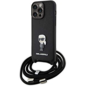 Hurtownia GSM - Etui Karl Lagerfeld KLHCP15XSASKNPSK Apple iPhone 15 Pro Max hardcase Crossbody Saffiano Monogram černý/black - KLD1673 - {ean13} - Hurt