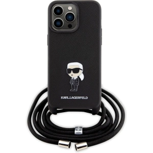 Hurtownia GSM - Etui Karl Lagerfeld KLHCP15XSASKNPSK Apple iPhone 15 Pro Max hardcase Crossbody Saffiano Monogram černý/black - KLD1673 - {ean13} - Hurt