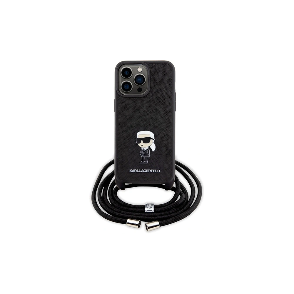 Hurtownia GSM - Etui Karl Lagerfeld KLHCP15XSASKNPSK Apple iPhone 15 Pro Max hardcase Crossbody Saffiano Monogram černý/black - KLD1673 - {ean13} - Hurt