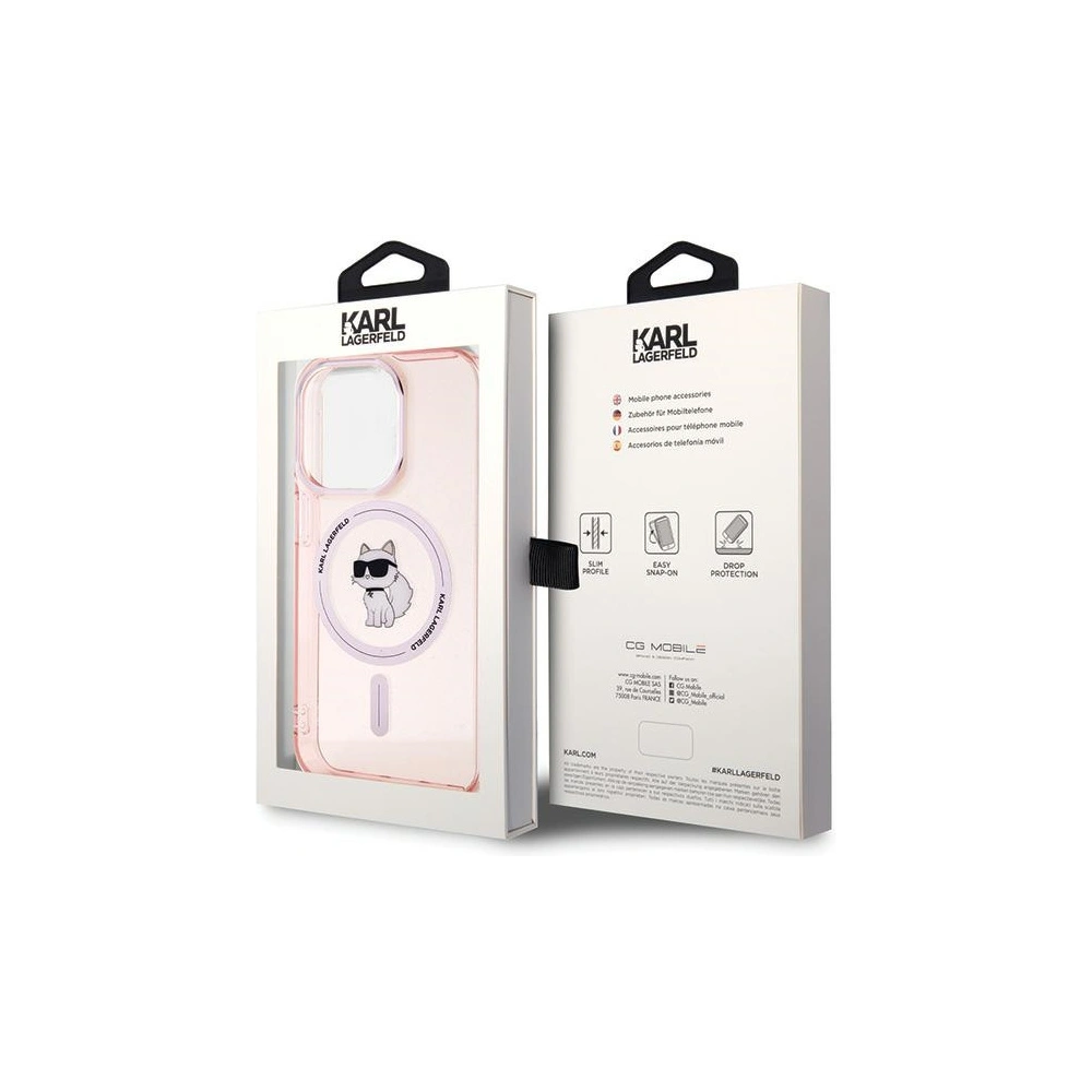 Hurtownia GSM - Etui Karl Lagerfeld KLHMP15LHFCCNOP Apple iPhone 15 Pro hardcase IML Choupette MagSafe różowy/pink - KLD1674 - {ean13} - Hurt