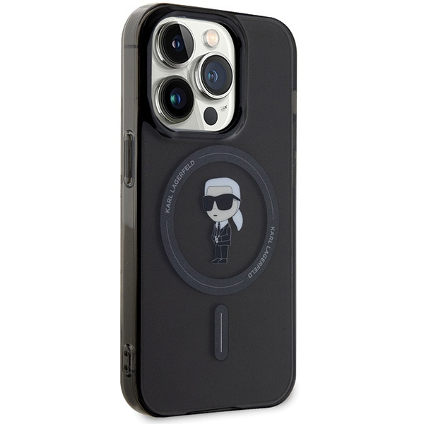 Kryt Karl Lagerfeld KLHMP15LHFCKNOK Apple iPhone 15 Pro hardcase IML Ikonik MagSafe black