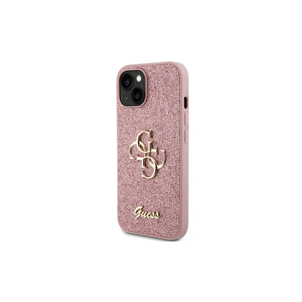 Hurtownia GSM - Etui Guess GUHCP15SHG4SGP Apple iPhone 15 hardcase Glitter Script Big 4G růžový/pink - GUE2840 - {ean13} - Hurt