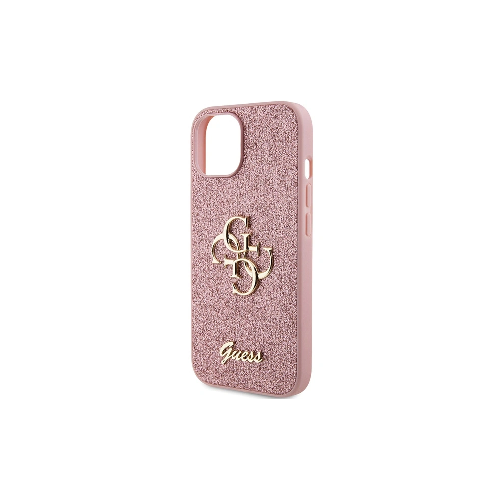 Hurtownia GSM - Etui Guess GUHCP15SHG4SGP Apple iPhone 15 kemény tok Glitter Script Big 4G rózsaszín/pink - GUE2840 - {ean13} - Hurt