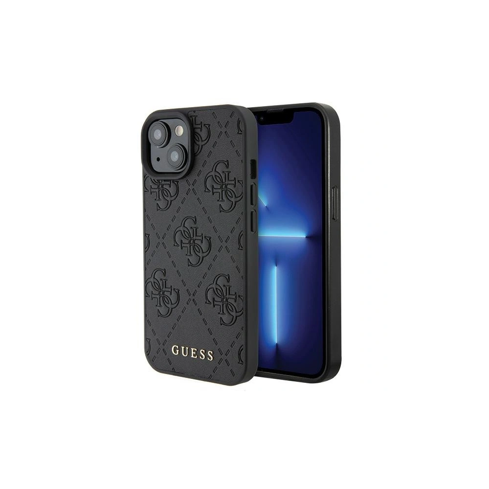 Hurtownia GSM - Etui Guess GUHCP15SP4EPMK Apple iPhone 15 hardcase din piele 4G cu model negru/black - GUE2842 - {ean13} - Hurt