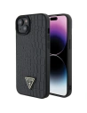 Etui Guess GUHCP15SPCRTHCK Apple iPhone 15 hardcase Croco Triangle Metal Logo negru/black