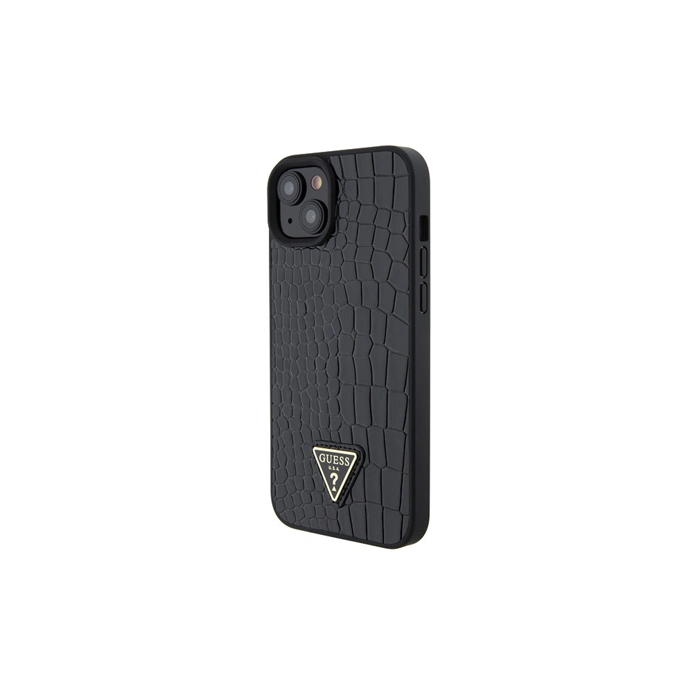 Hurtownia GSM - Etui Guess GUHCP15SPCRTHCK Apple iPhone 15 hardcase Croco Triangle Metal Logo negru/black - GUE2843 - {ean13} - Hurt