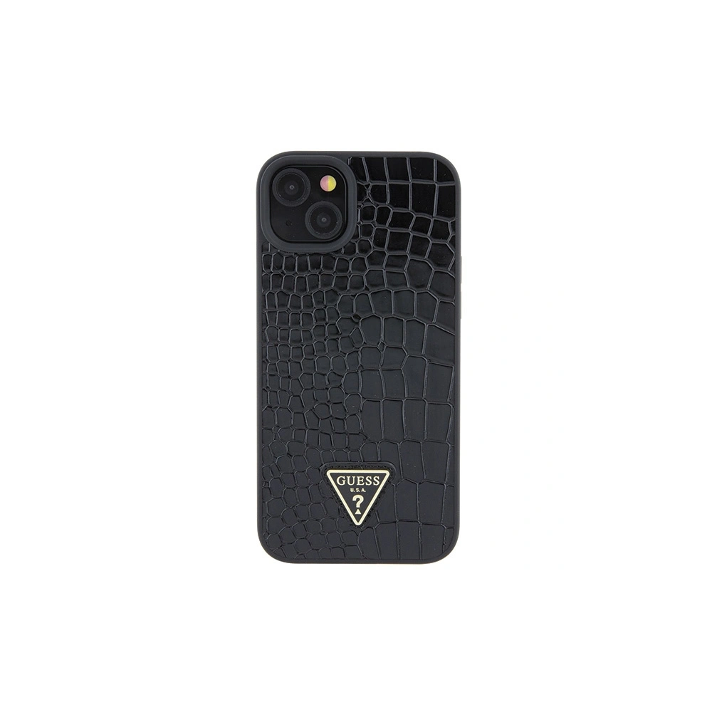 Hurtownia GSM - Etui Guess GUHCP15SPCRTHCK Apple iPhone 15 hardcase Croco Triangle Metal Logo negru/black - GUE2843 - {ean13} - Hurt
