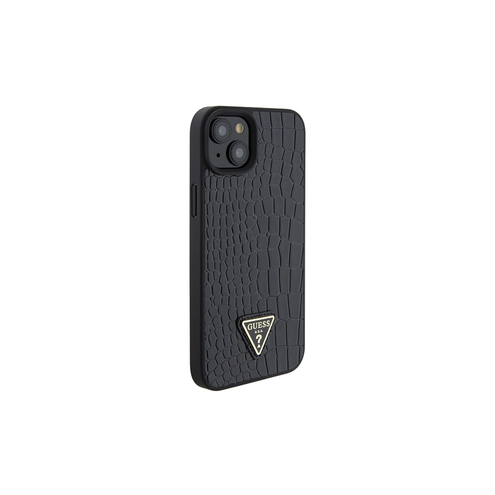 Hurtownia GSM - Etui Guess GUHCP15SPCRTHCK Apple iPhone 15 hardcase Croco Triangle Metal Logo negru/black - GUE2843 - {ean13} - Hurt