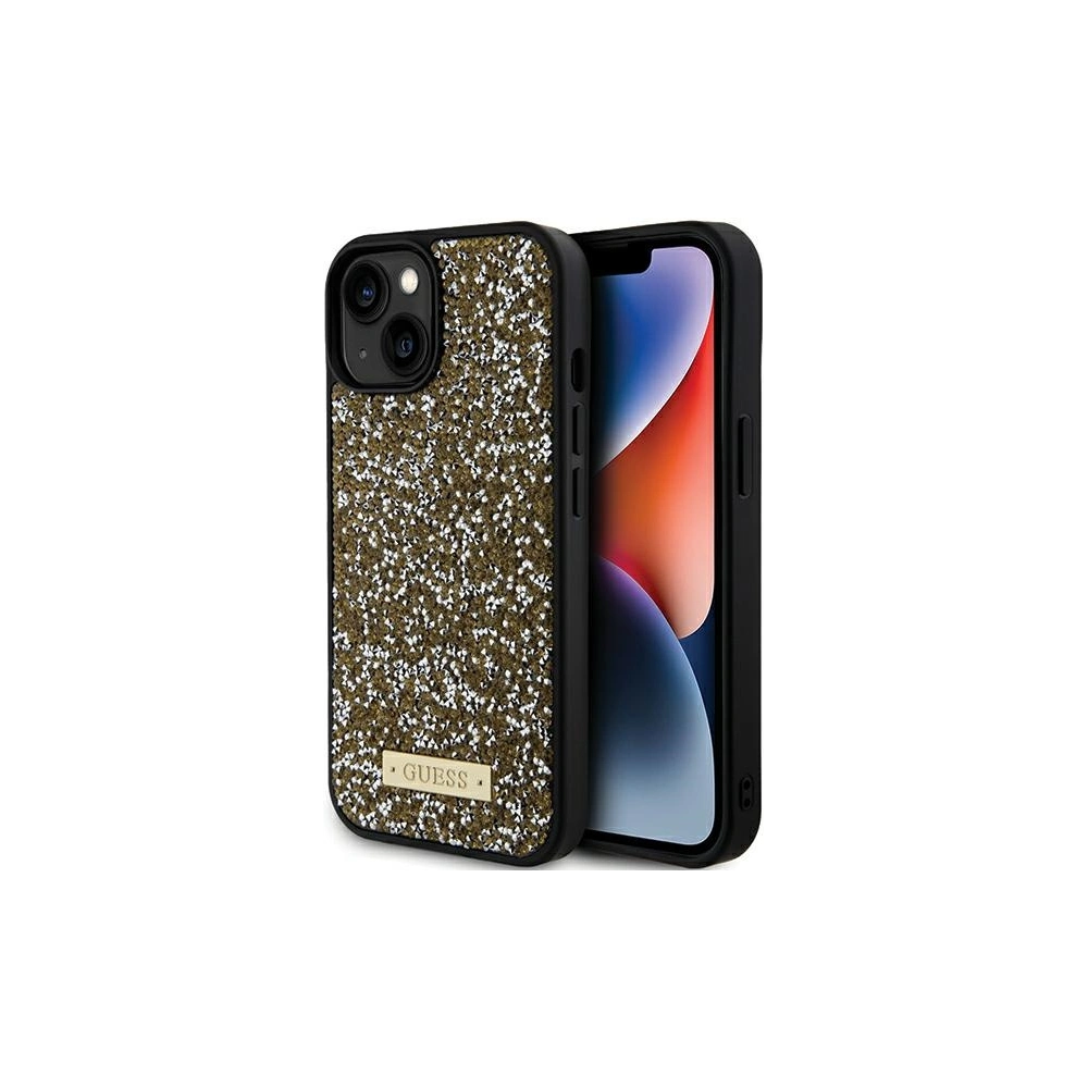 Hurtownia GSM - Etui Guess GUHCP15SPFGSBSD Apple iPhone 15 hardcase Rhinestone Metal Logo galben/yellow - GUE2844 - {ean13} - Hurt