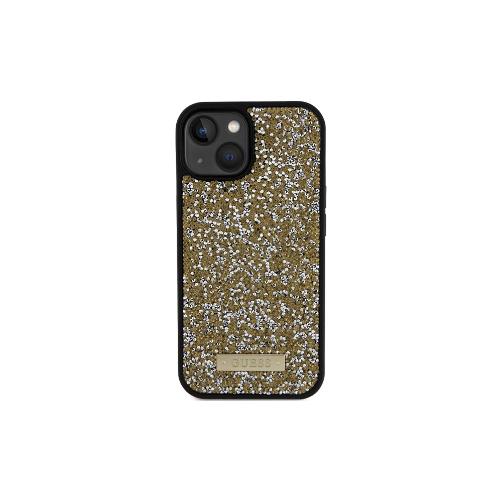 Hurtownia GSM - Etui Guess GUHCP15SPFGSBSD Apple iPhone 15 hardcase Rhinestone Metal Logo żółty/yellow - GUE2844 - {ean13} - Hurt
