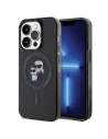 Karl Lagerfeld KLHMP15LHGKCNOK Apple iPhone 15 Pro hardcase Karl&Choupette Glitter MagSafe black