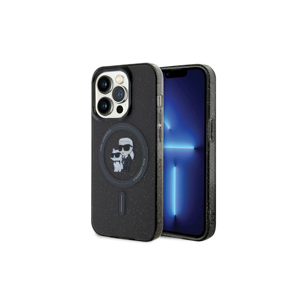 Hurtownia GSM - Etui Karl Lagerfeld KLHMP15LHGKCNOK Apple iPhone 15 Pro hardcase Karl&Choupette Glitter MagSafe czarny/black - KLD1678 - {ean13} - Hurt