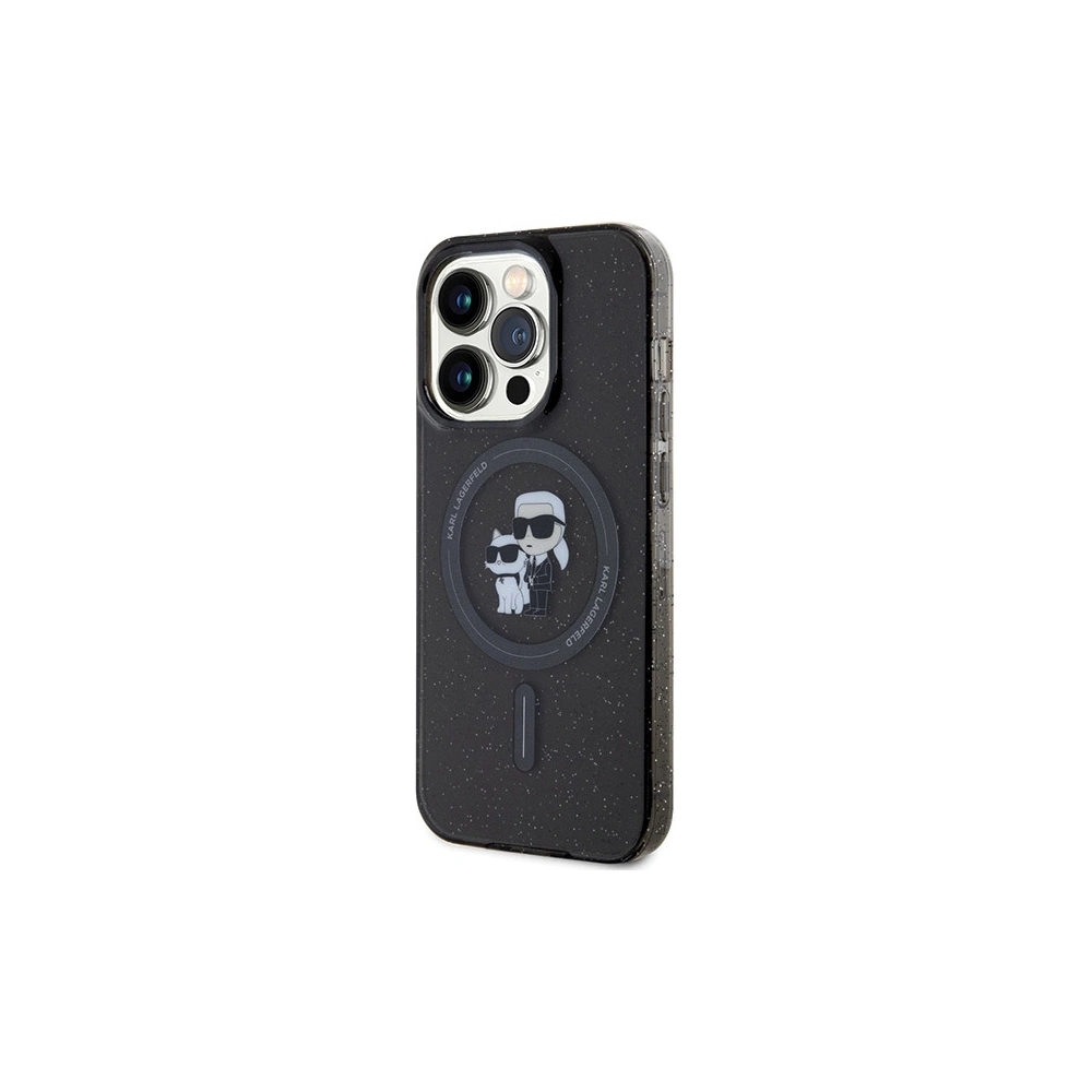 Hurtownia GSM - Etui Karl Lagerfeld KLHMP15LHGKCNOK Apple iPhone 15 Pro hardcase Karl&Choupette Glitter MagSafe czarny/black - KLD1678 - {ean13} - Hurt