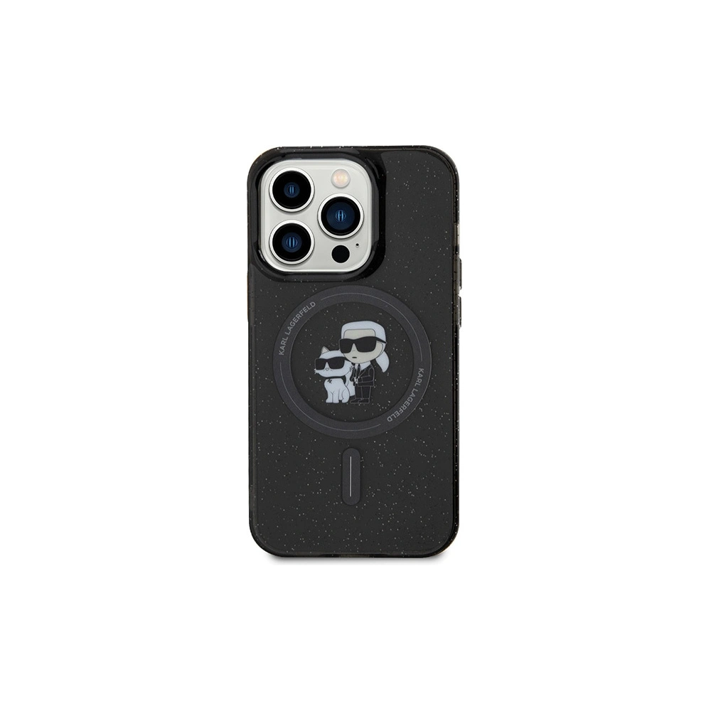 Hurtownia GSM - Etui Karl Lagerfeld KLHMP15LHGKCNOK Apple iPhone 15 Pro hardcase Karl&Choupette Glitter MagSafe czarny/black - KLD1678 - {ean13} - Hurt