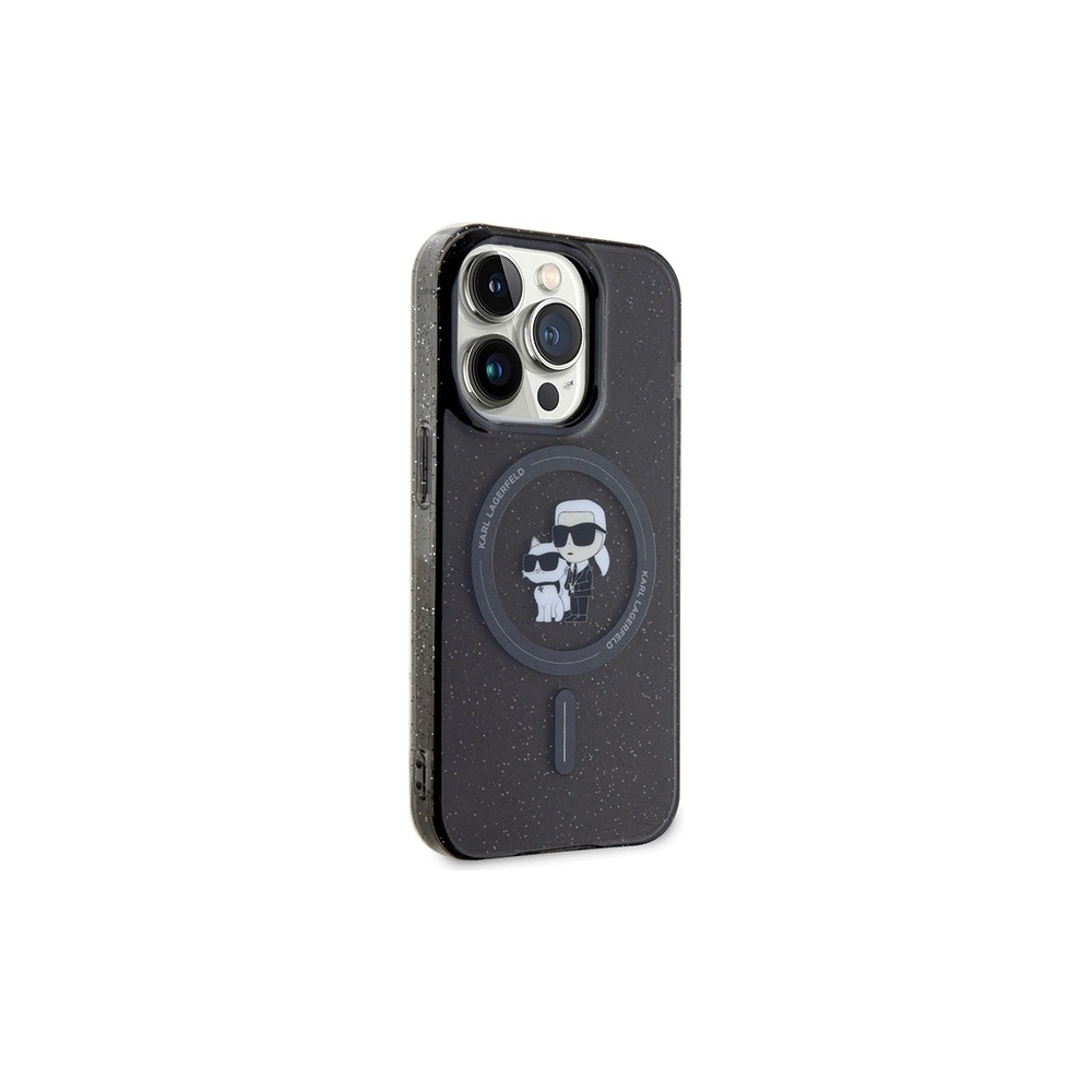 Hurtownia GSM - Etui Karl Lagerfeld KLHMP15LHGKCNOK Apple iPhone 15 Pro hardcase Karl&Choupette Glitter MagSafe czarny/black - KLD1678 - {ean13} - Hurt