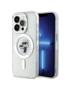 Case Karl Lagerfeld KLHMP15LHGKCNOT Apple iPhone 15 Pro Hardcase Karl&Choupette Glitter MagSafe transparent