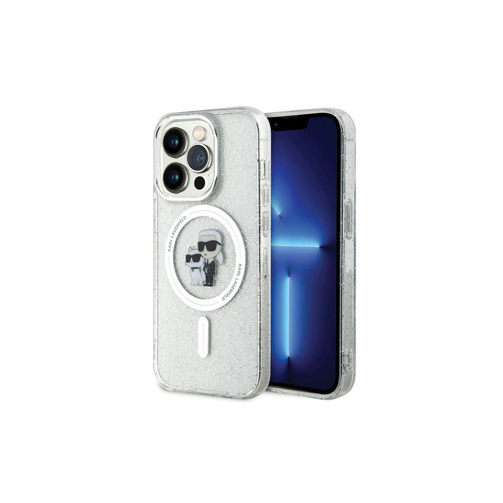 Wholesale Karl Lagerfeld KLHMP15LHGKCNOT Apple iPhone 15 Pro hardcase Karl&Choupette Glitter MagSafe transparent - KLD1679 - {ean13} - Hurt
