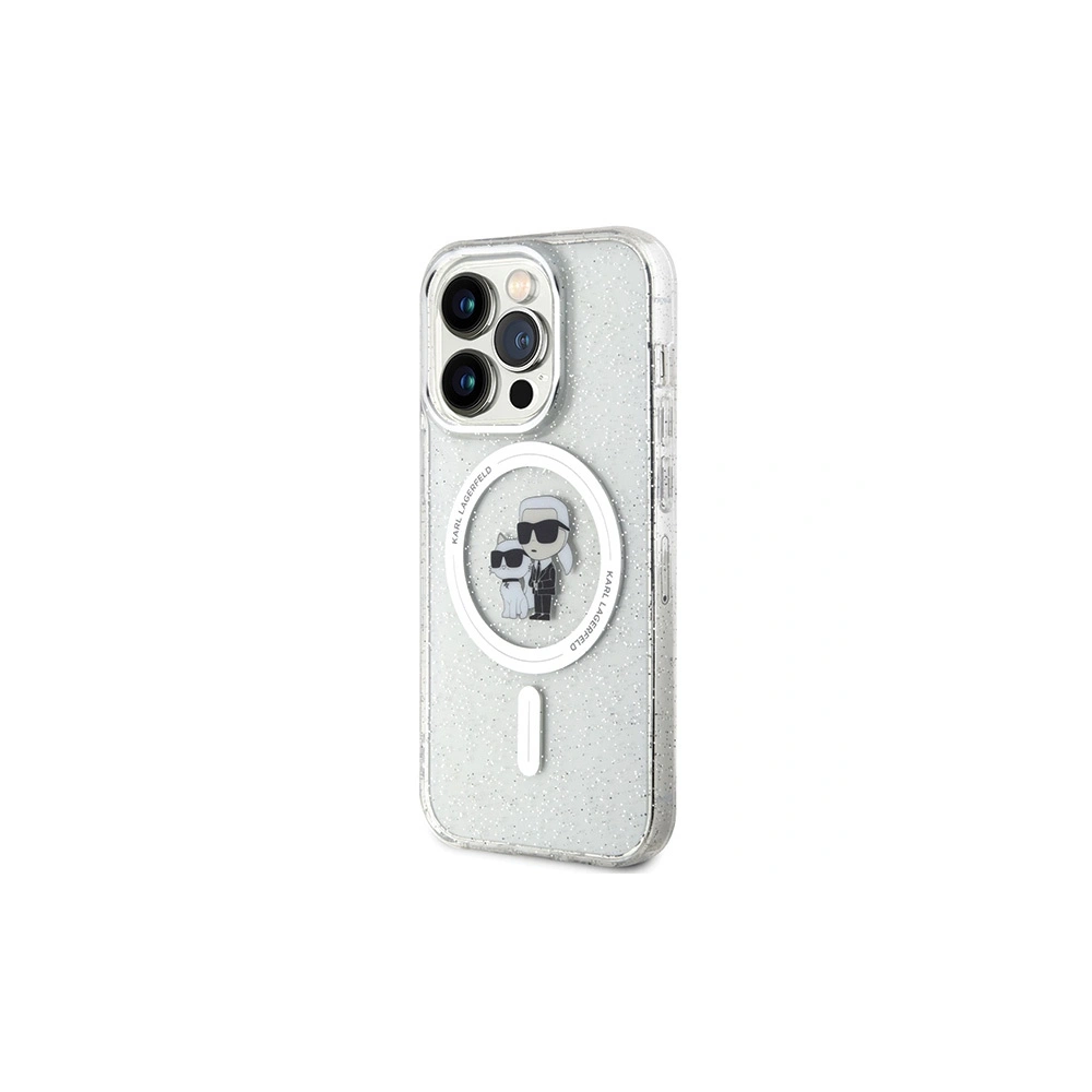 Wholesale Karl Lagerfeld KLHMP15LHGKCNOT Apple iPhone 15 Pro hardcase Karl&Choupette Glitter MagSafe transparent - KLD1679 - {ean13} - Hurt
