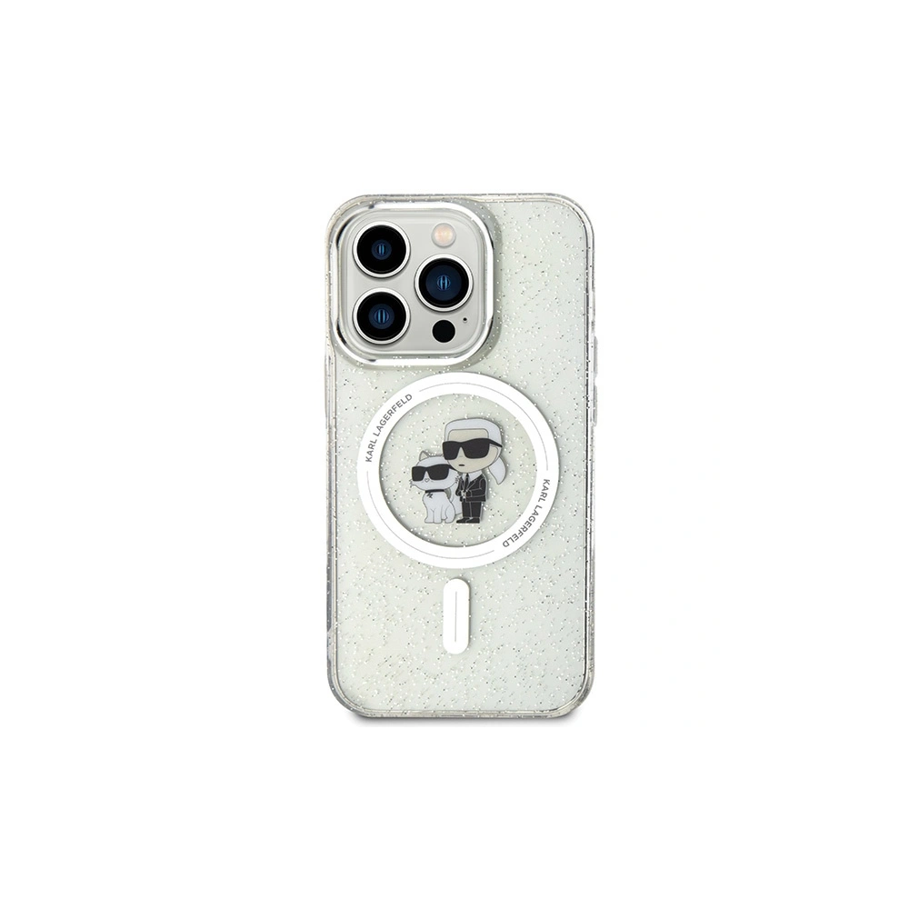 Wholesale Karl Lagerfeld KLHMP15LHGKCNOT Apple iPhone 15 Pro hardcase Karl&Choupette Glitter MagSafe transparent - KLD1679 - {ean13} - Hurt