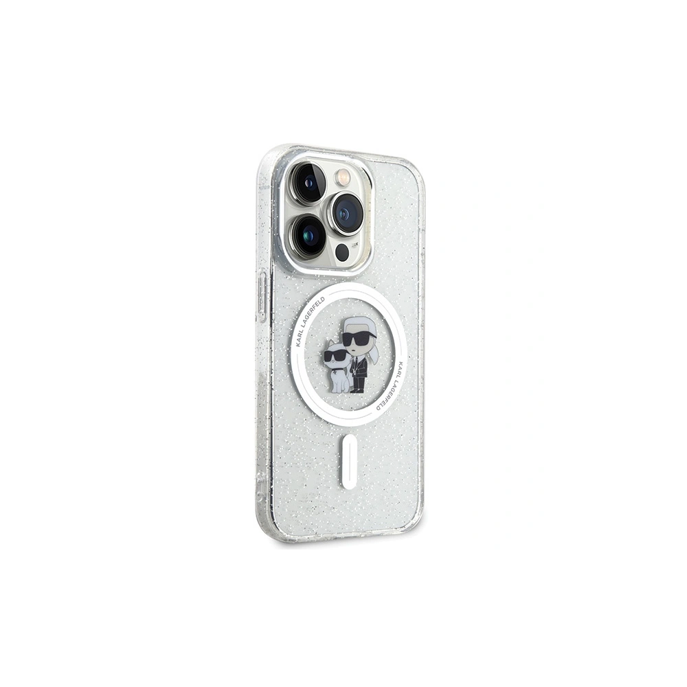 Wholesale Karl Lagerfeld KLHMP15LHGKCNOT Apple iPhone 15 Pro hardcase Karl&Choupette Glitter MagSafe transparent - KLD1679 - {ean13} - Hurt