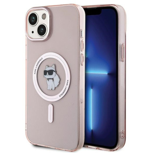 Karl Lagerfeld Distributor - 3666339162528 - KLD1681 - Karl Lagerfeld KLHMP15MHFCCNOP Apple iPhone 15 Plus / 14 Plus hardcase IML Choupette MagSafe pink - B2B homescreen