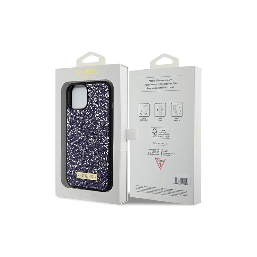 Hurtownia GSM - Etui Guess GUHCP15SPFGSBSP Apple iPhone 15 hardcase Rhinestone Metal Logo roz/roz deschis - GUE2845 - {ean13} - Hurt