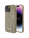 Etui Guess GUHCP15SPMSDGSD Apple iPhone 15 hardcase Disco Metal Script aurie/gold