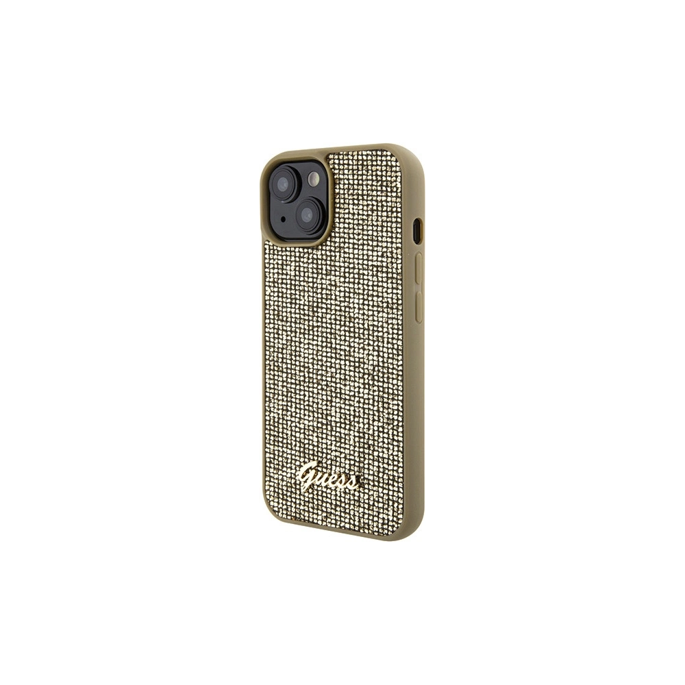 Hurtownia GSM - Etui Guess GUHCP15SPMSDGSD Apple iPhone 15 hardcase Disco Metal Script zlatý/gold - GUE2846 - {ean13} - Hurt