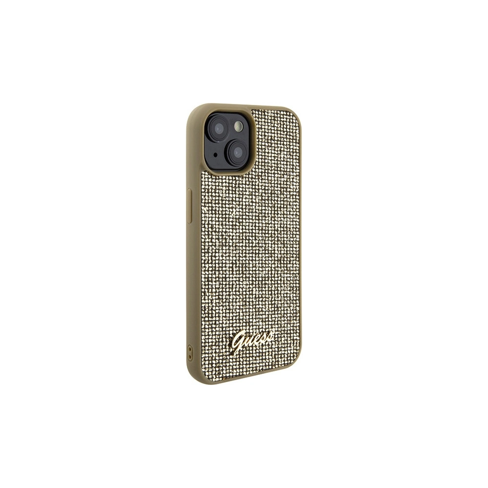 Hurtownia GSM - Etui Guess GUHCP15SPMSDGSD Apple iPhone 15 hardcase Disco Metal Script zlatý/gold - GUE2846 - {ean13} - Hurt