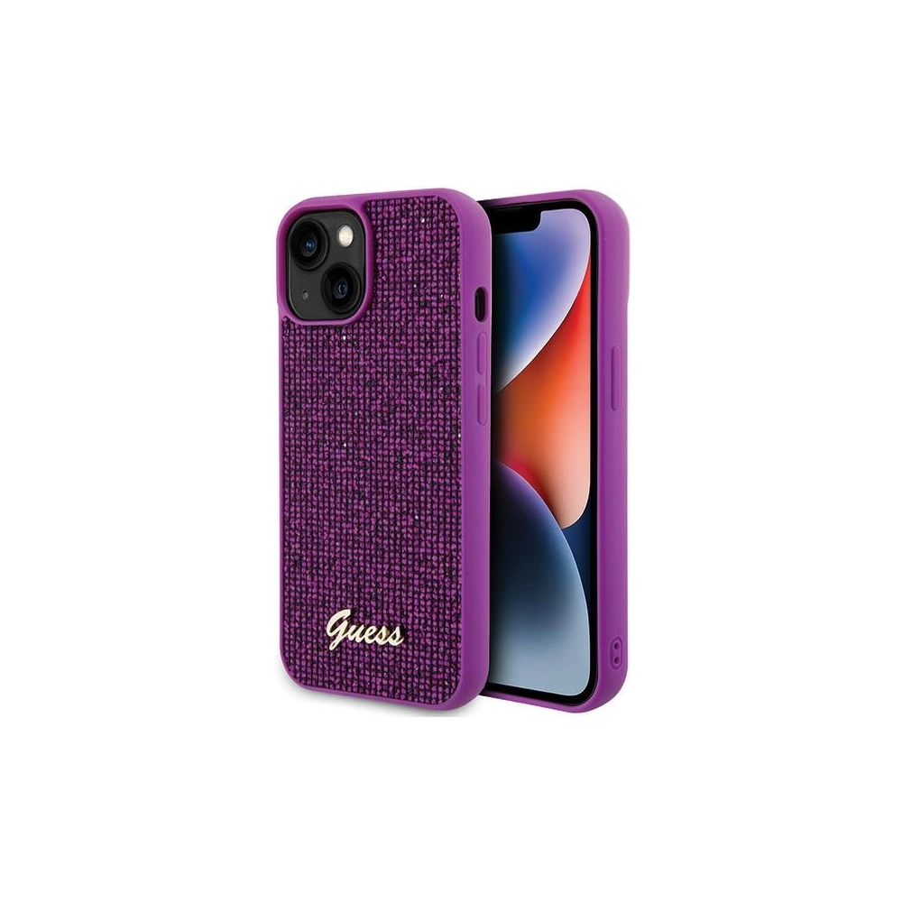 Hurtownia GSM - Etui Guess GUHCP15SPMSDGSF Apple iPhone 15 hardcase Disco Metal Script fucsia/fucsia - GUE2847 - {ean13} - Hurt