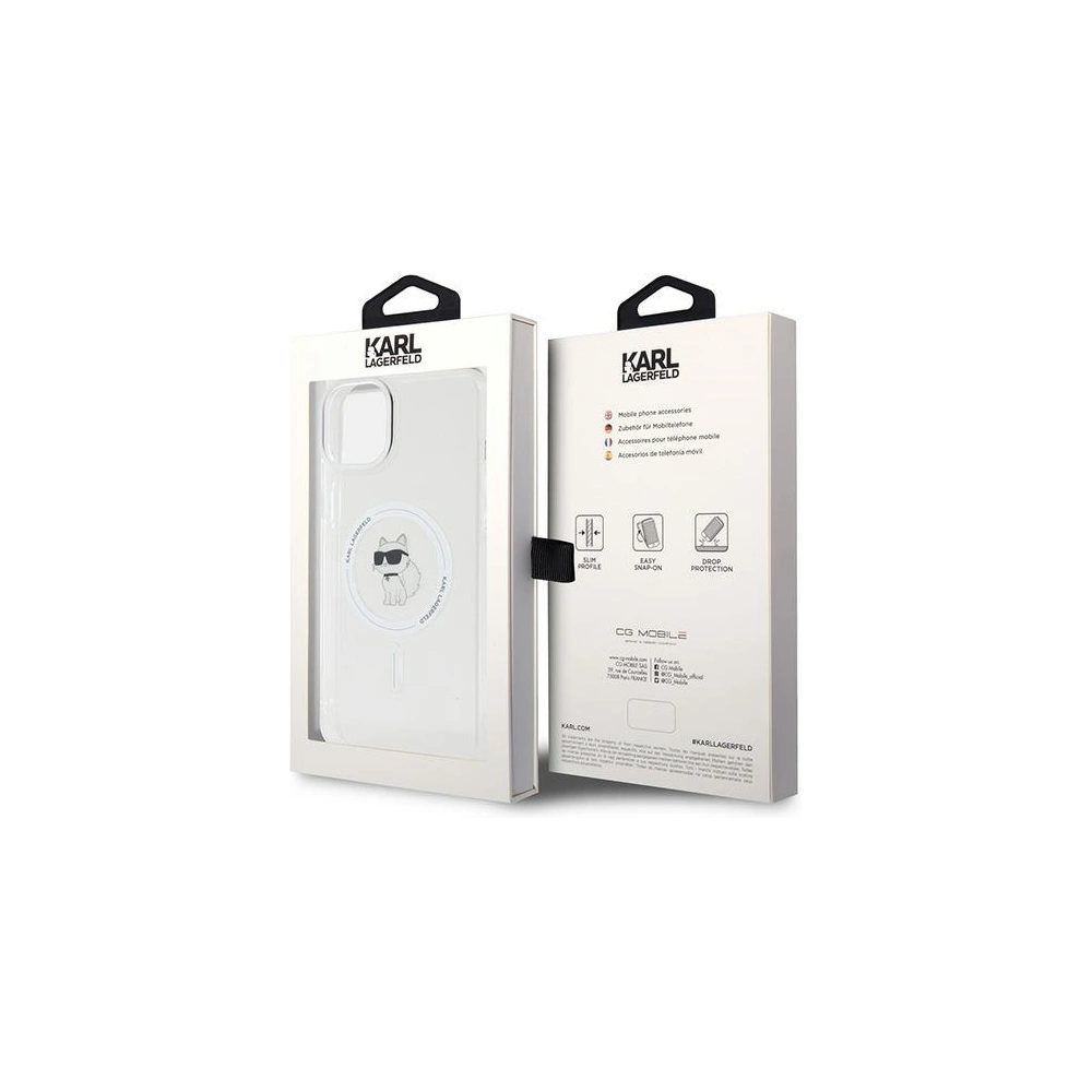 Hurtownia GSM - Etui Karl Lagerfeld KLHMP15MHFCCNOT Apple iPhone 15 Plus / 14 Plus hardcase IML Choupette MagSafe transparent - KLD1682 - {ean13} - Hurt