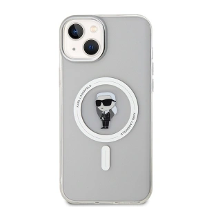 Etui Karl Lagerfeld KLHMP15MHFCKNOT Apple iPhone 15 Plus / 14 Plus hardcase IML Ikonik MagSafe transparent