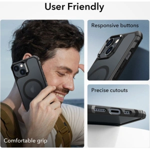 Hurtownia GSM - Etui ESR Air Armor Halolock MagSafe Apple iPhone 15 Plus / 14 Plus Negru Înghețat - ESR721 - {ean13} - Hurt
