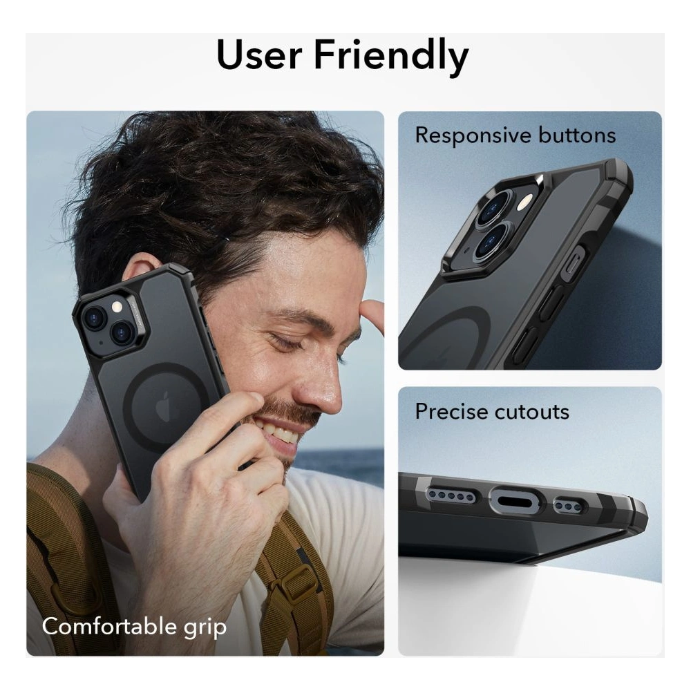 Hurtownia GSM - Etui ESR Air Armor Halolock MagSafe Apple iPhone 15 Plus / 14 Plus matná černá - ESR721 - {ean13} - Hurt