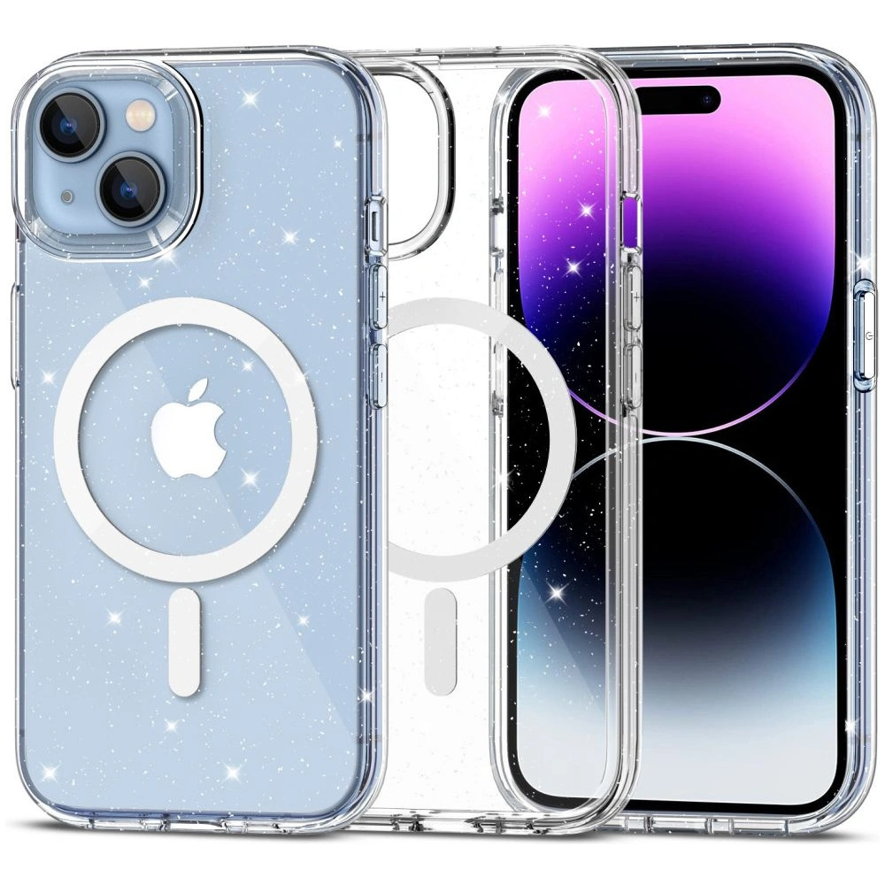 Hurtownia GSM - Etui Tech-Protect Flexair Hybrid MagSafe Apple iPhone 15 Plus / 14 Plus Glitter Clear - THP2269 - {ean13} - Hurt