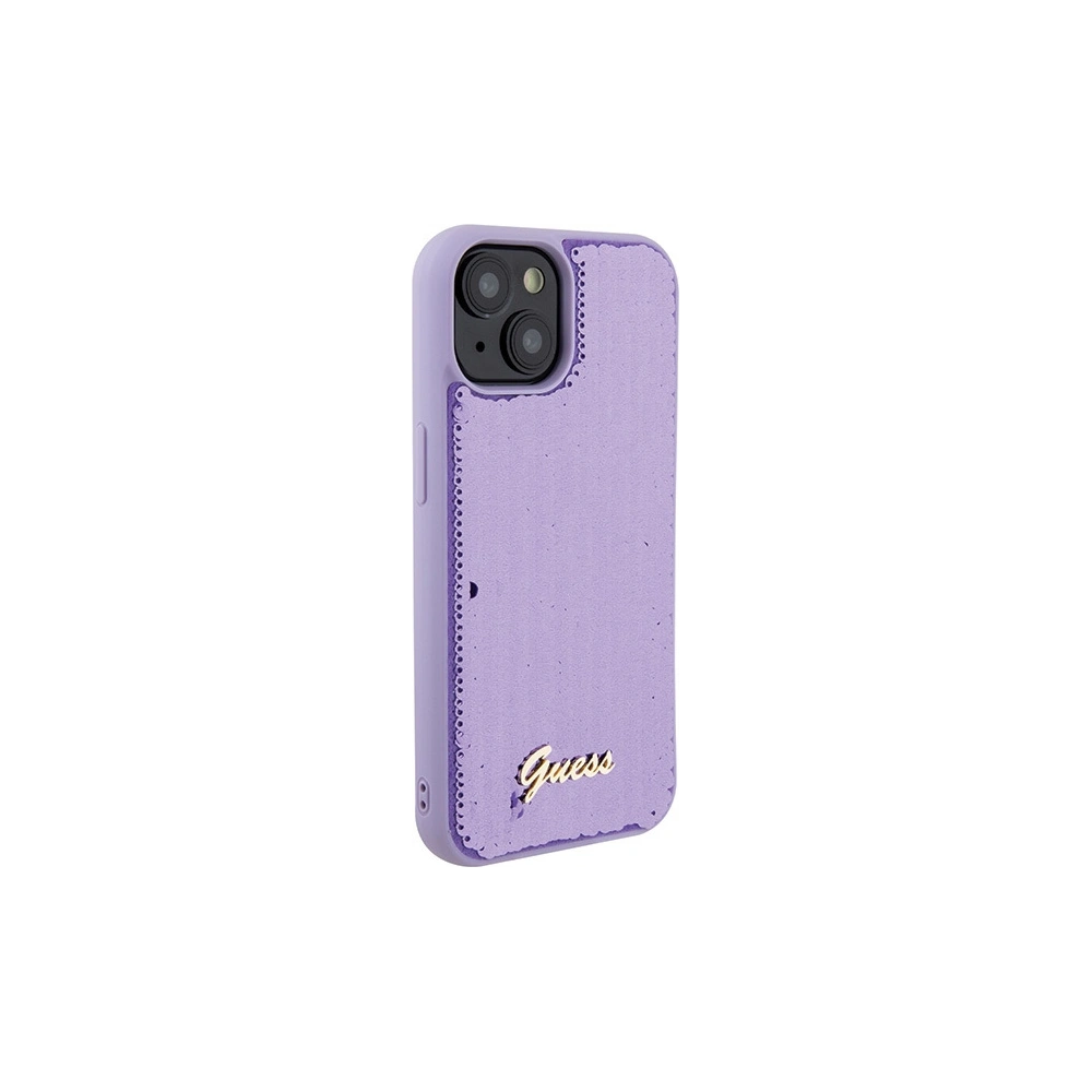 Hurtownia GSM - Etui Guess GUHCP15SPSFDGSU Apple iPhone 15 hardcase Sequin Script Metal fioletowy/purple - GUE2851 - {ean13} - Hurt