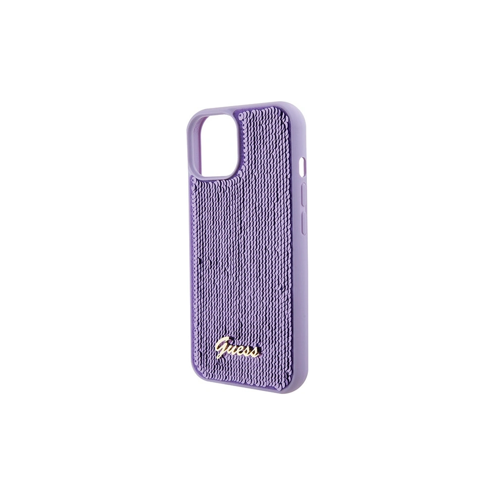 Hurtownia GSM - Etui Guess GUHCP15SPSFDGSU Apple iPhone 15 hardcase Sequin Script Metal fioletowy/purple - GUE2851 - {ean13} - Hurt