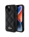 Etui Guess GUHCP15SPSQSQSK Apple iPhone 15 hardcase Quilted Metal Logo czarny/black